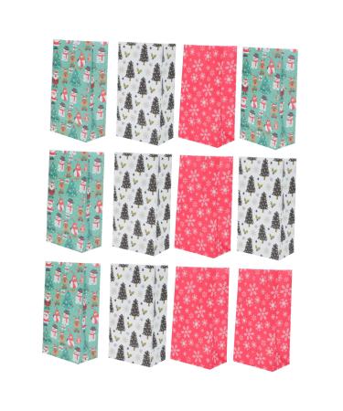 12pcs Christmas Packing Paper Bag Christmas Bags Chrismas Bags Packing Pouches Dessert