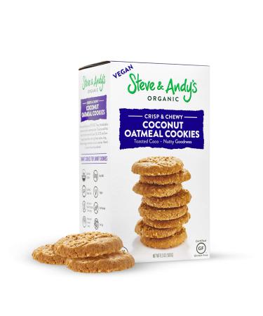 Organic Vegan Oatmeal Coconut Cookies, Gluten Free by Steve and Andy's -- Soft, and Chewy Cookie, Non GMO, No Corn Syrup, No Tree Nuts, Kosher (Vegan Oatmeal Coconut, Pack of 1) - Buy Online on GoSupps.com