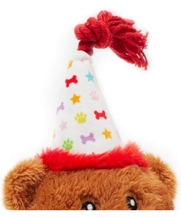 PET LONDON Happy Birthday Bear Dog Toy - Present to Celebrate Dog's Bday or Adoption - Soft Plush Teddy Gift for Dog or Pup with Embroidered Birthday Message Squeaky Stylish Great Animal Gift - Buy Online on GoSupps.com