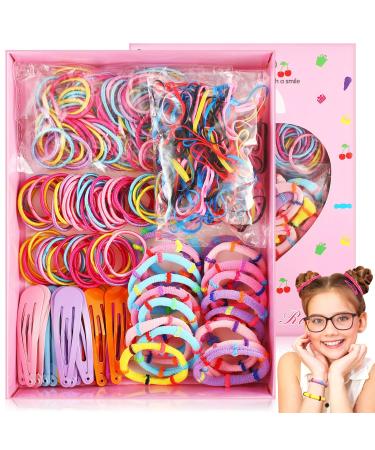 Lyrow 2000 Pcs Toddler Hair Accessories for Girls Multicolor Girls Hair Clip Hair Tie Set Women Colorful Hair Styling Elastic Hair Ties Toddler Little Kids Hair Clips Ponytail Holder Rubber Bands