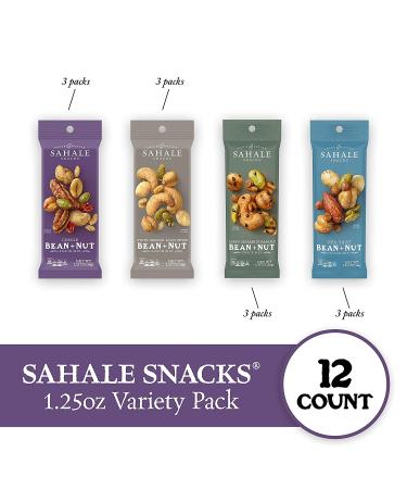 Sahale Snacks Bean + Nut Snack Mix Variety Pack - 12 x 1.25 Oz | Healthy Snack - Buy Online on GoSupps.com