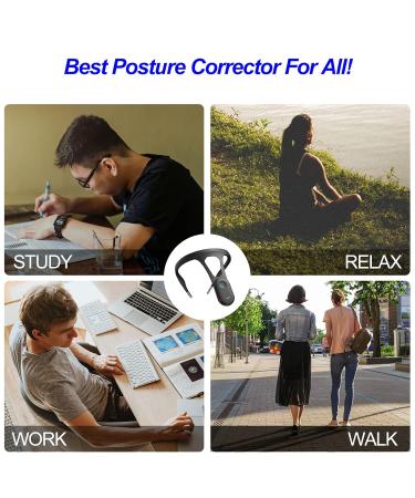 P1 Smart Posture Trainer & Corrector - Strapless Real-Time App Control Boost Health & Temperament (Black) - International Shipping Available - Buy Online on GoSupps.com
