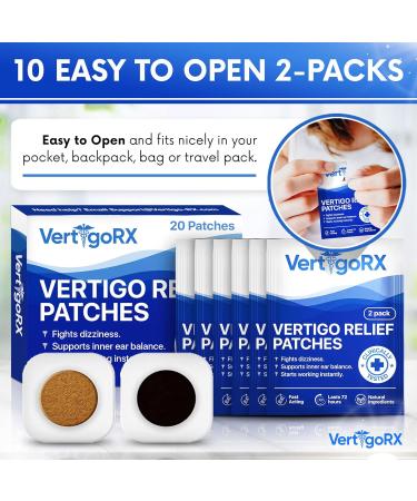 Buy Vertigo Relief Patches - Natural Dizziness Treatment for Inner Ear Balance | Pack of 20 - Buy Online on GoSupps.com