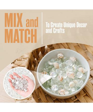 Houseables Glass Marbles Pebbles for Vases - Clear Stones for Bowl Filler, Aquariums, and Floral Decor - 5 LB Bag - Buy Online on GoSupps.com