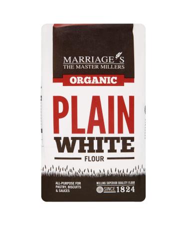 Marriages Organic Plain White Flour - 6x1kg