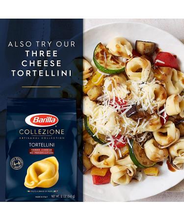 Barilla Collezione Cheese & Spinach Tortellini Pasta - 12 Ounce Bag - 6 Servings - Non-GMO, All Natural Ingredients, Pantry Friendly - Preservative-Free Artisanal Dried Tortellini - Buy Online on GoSupps.com