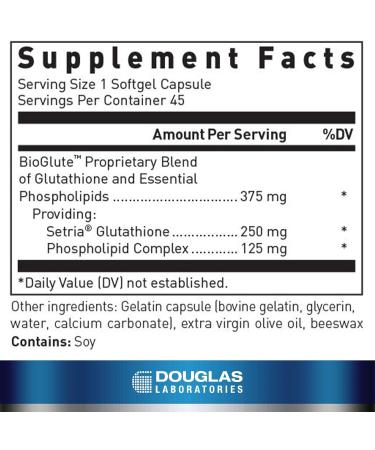 Buy Douglas Laboratories Liposomal Glutathione | Antioxidant & Detox Support | 45 Softgel Capsules - International Shipping Available - Buy Online on GoSupps.com