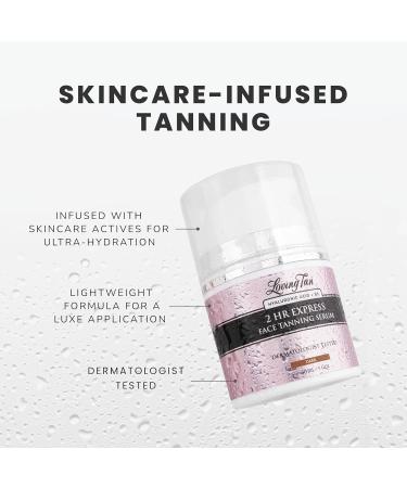 Loving Tan NEW 2 Hr Express Face Tanning Serum Dark - Hydrating Natural-Looking Glow Sunless Self Tanner Dermatologist Tested Lightweight Naturally Derived DHA Vegan & Cruelty-Free - 1 fl oz - Buy Online on GoSupps.com
