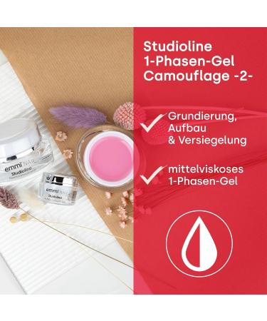 EMMI Nail Studioline 1-Phase Camouflage Gel - LED UV All-in-One Primer Structure & Sealing - 15ml - Middle Viscosity - International Shipping Available - Buy Online on GoSupps.com