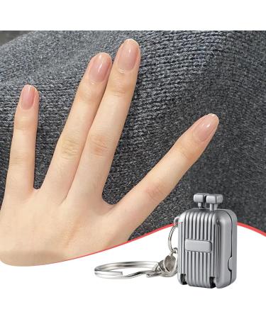 Travel Nail Clippers Fingernail Cutter | Stainless Steel Nail Cutter Keychain Foldable - Tool for Cutting Fingernails and Toenails for Camping Travel School Silver S - Buy Online on GoSupps.com