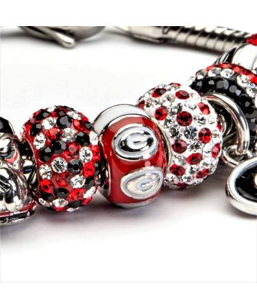 University of Georgia Red Round Bead Charm | Officially Licensed UGA Jewelry - Buy Online on GoSupps.com
