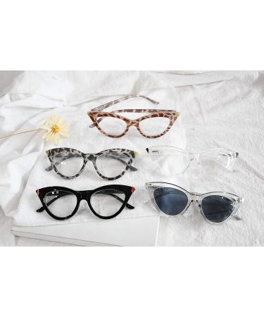 Eyekeper 5 Pack Fashionable Cat Eye Reading Glasses for Women - Stylish Square Frames with Spring Hinges Premium Reading Aid (Mix 2.0x) - Buy Online on GoSupps.com