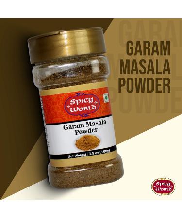 Spicy World Garam Masala 3.5 oz Jar - Authentic Indian Blend with 15+ Premium Ingredients - Buy Online on GoSupps.com