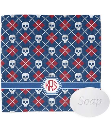 YouCustomizeIt Personalized Knitted Argyle & Skulls Washcloth