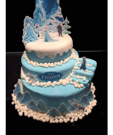 Personalised Elsa Anna Stand Up Edible Wafer Cake Decorating party - Buy Online on GoSupps.com
