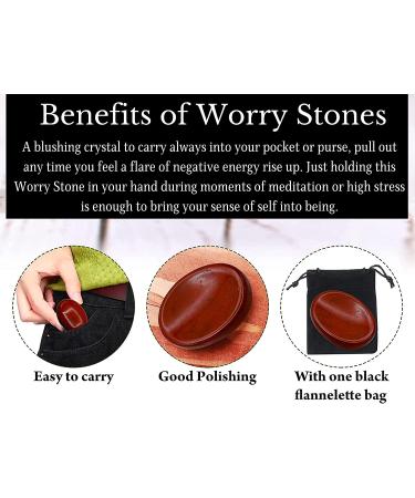 Black Tourmaline Thumb Worry Crystal Healing Stone for Anxiety Relief - Oval Cabochon Pocket Palm Stone - Buy Online on GoSupps.com