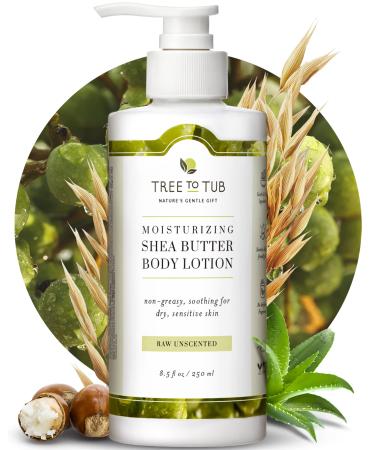 Tree to Tub Unscented Shea Butter Body Lotion for Dry Skin - Fragrance Free Sensitive Skin Lotion for Women & Men  Vegan Body Moisturizer w/Organic Aloe Vera  Cocoa Butter  Natural Colloidal Oatmeal Unscented 8.5 Fl Oz (... - Buy Online on GoSupps.com