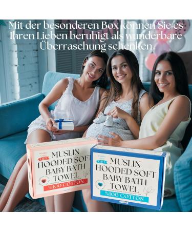 Tagopia 100% Cotton Baby Hooded Towel for Girls - Soft Muslin 75x80cm Perfect Newborn Bath Essentials - Buy Online on GoSupps.com