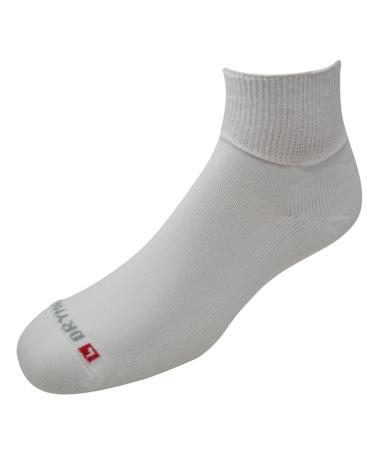 Drymax Diabetic 1/4 Crew Small White