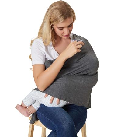 NeoTech Care Baby Nursing Cover Breastfeeding Scarf - Soft Gray Fabric - Buy Online on GoSupps.com