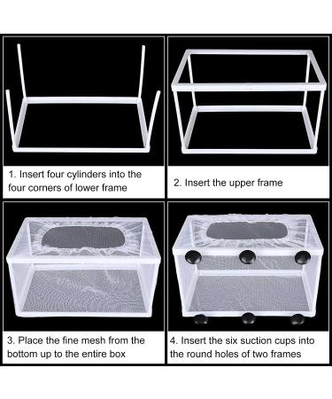 8PCS Fish Tank Breeder Box - Nylon Mesh Fry Hatchery & Spawning Incubator - Buy Online on GoSupps.com