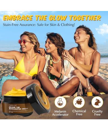 Sunbed Tanning Accelerator Sunbed Cream Effective in Sunbeds & Outdoor Sun Tan Accelerator for Sunbed Achieve a Natural Tan with Natural Ingredients (100g) - Buy Online on GoSupps.com