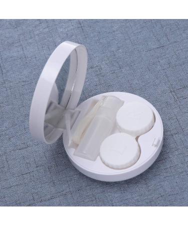 Milist Contact Lenses Travel Kit | Case Box with Tweezers & Lenses Holder | Compact Container for Women | Stylish White Lens Flask & Mirrors - Buy Online on GoSupps.com