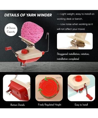 34-Piece Yarn Ball Winder Set with Hand-Operated Swift and Pompom Maker Kit - Easy Installation for Yarn Storage and Knitting Accessories - Buy Online on GoSupps.com