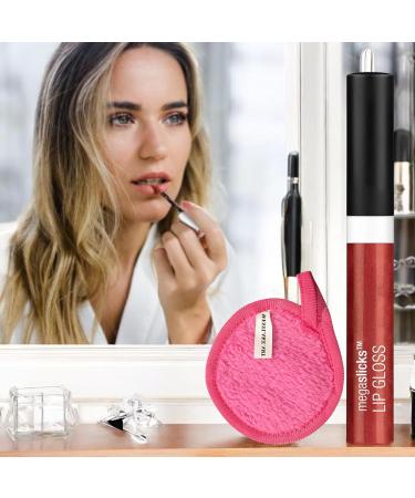MegaSlicks Lip Gloss Red Sensation | Vegan Moisturizing Lip Stain with Vitamin E | Long-Lasting Cruelty-Free Makeup & Cleansing Cloth Bundle - Buy Online on GoSupps.com