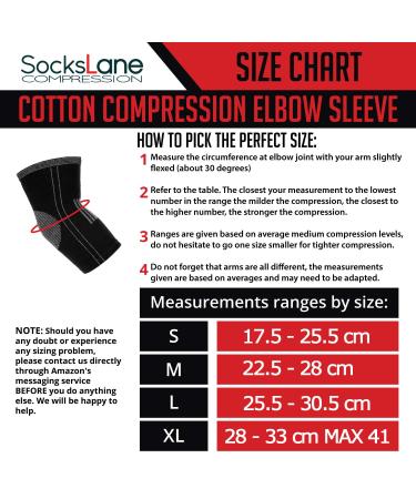 Cotton Compression Elbow Sleeves - 2 Pack Support Braces for Men & Women | Pain Relief for Tennis Golf Arthritis Tendonitis - Extra Large - Buy Online on GoSupps.com