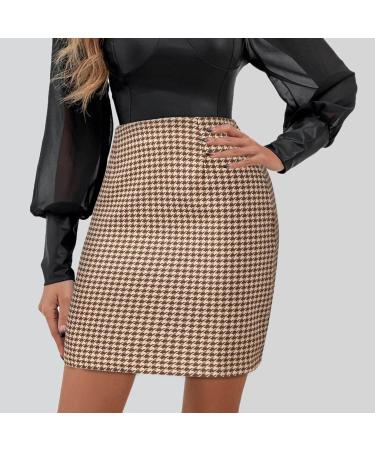 Shop Women's Maxi Skirt - Elastic High Waist Ruffle A-Line Design Khaki XXL | Elegant Leisure & Mini Petticoat Extension - Buy Online on GoSupps.com