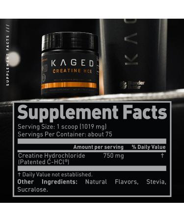 Kaged Muscle Creatine HCL (75 Serv) - Premium Lemon Lime - Boost Performance & Recovery - International Shipping Available - Buy Online on GoSupps.com