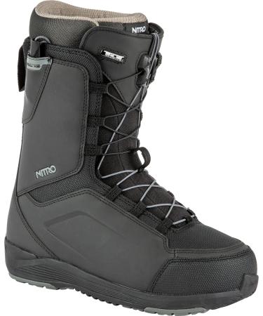 Nitro Snowboards Men's Anthem TLS '22 All Mountain Freeride Freestyle Quick Lacing System Boot Snowboard Boot Black 250 Black