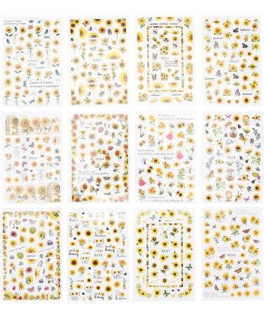 Nail Art Stickers Sunflower DIY Nail Art Stickers Appropriate Size Easy Use for Home for Nail Salon - Buy Online on GoSupps.com