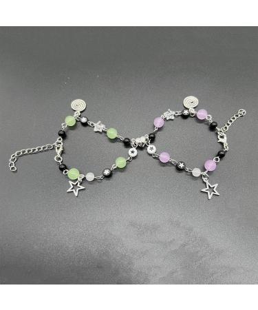 Buy OralGos Practical Magnetic Clasp Acrylic Alloy Bangle Bracelet - Comfortable Beaded Chains for Stylish Fashion - Buy Online on GoSupps.com