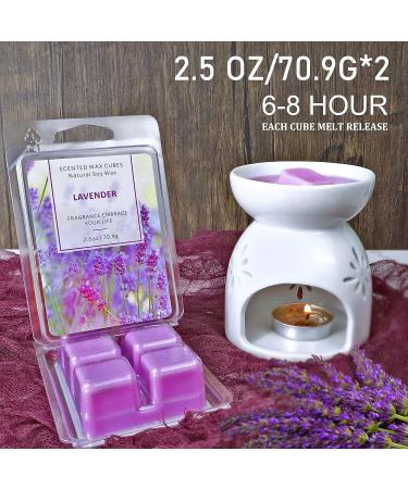 La Bellefe Lavender Scented Wax Melts - Natural Soy Wax Cubes for Warmers - Gift Set for Birthdays, Weddings, Parties, Spa & Meditation (2.5oz/70.9g*2) - Buy Online on GoSupps.com