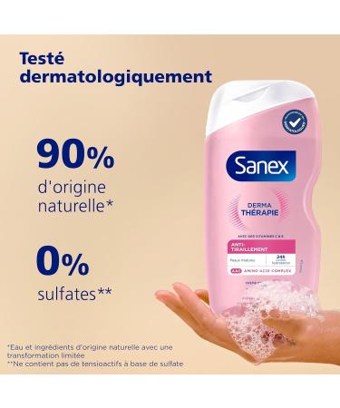  Sanex SANEX - Derma Therapy - Anti-tightening shower cream - For mature and dry skin - Amino acid complex - 425ml - Buy Online on GoSupps.com