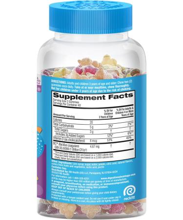 Digestive Advantage Daily Probiotic Gummy for Kids Multi Natural Fruit Flavours 80.0 Count natural fruit flavours 80 Count (Pack of 1) - Buy Online on GoSupps.com