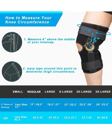 Nvorliy Hinged Orthopedic ROM Knee Brace with Side Stabilizers - Locking Support for Post-Op Recovery & Arthritis - Fits Men & Women (Regular) - Buy Online on GoSupps.com