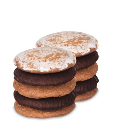 Gingerbread - gluten -free - 2 -be pack - original Nuremberg Elisen -Lebkuchen - Mixed - without flour - handmade quality - award -winning master dealer manufacturer (gingerbread mixed 2 * 350 grams) 2 -be packed "Mixed" 2 * 350 grams