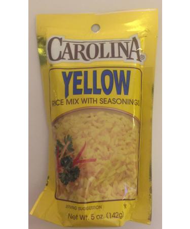 Carolina Yellow Rice Mix With Seasoning - 5 Ounce Pouches (Pack of 6)