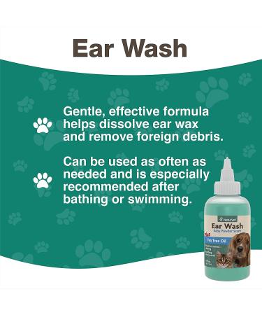 Tea Tree Oil Ear Wash 4 oz | Aloe & Baby Powder Scent | Gentle Ear Cleaner - Buy Online on GoSupps.com
