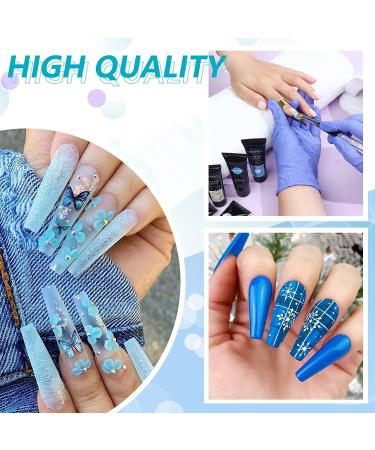 Vrenmol Poly Nail Gel Set - 6 Colors French Manicure Starter Kit for Professional Nails - Blue Green Glitter Enhancement Gel for Salon & Home DIY - Buy Online on GoSupps.com