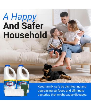 2 Splash-Less Bleach Cleaners + Microfiber Towel + Sponge - 40oz Disinfecting Bleach Cleaner | Bulk Home Refill for Laundry Floors Bathroom & Tile (80oz Total - Buy Online on GoSupps.com