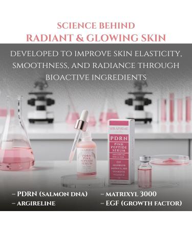 PDRN Pink Peptide Serum with Salmon DNA EGF Argireline & Matrixyl 3000 Pink PDRN Serum Skin Care for Glowing Skin Anti-Aging Hydrating Brightening Skincare with Argireline Peptide Matrixyl - Buy Online on GoSupps.com