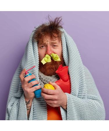 Snoozy XXL Hot Water Bottle with Soft Cozy Cover - 2 Liter Natural Rubber for Long-Lasting Heat - Buy Online on GoSupps.com
