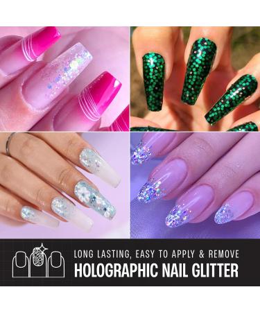 Chunky Holographic Rainbow Glitter I 16 Colors + Glitter Glue for Face Glitter Makeup, Hair, Eye & Fine Glitter Eyeshadow - Perfect for Festivals, Slime, Resin, Tumblers, Craft, Cosmetic & Nail Art 16 Pack Holographic Glitter - Buy Online on GoSupps.com