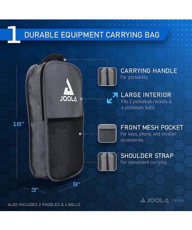 JOOLA Ben Johns Pickleball Set - 2 Fiberglass Paddles, Indoor/Outdoor Balls & Bag - Lightweight Racket Set with Honeycomb Polymer Core - Buy Online on GoSupps.com