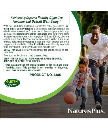Nature's Plus Ultra Probiotics 40 Billion - Maximum Strength 60 Veg Capsules - Buy Online on GoSupps.com