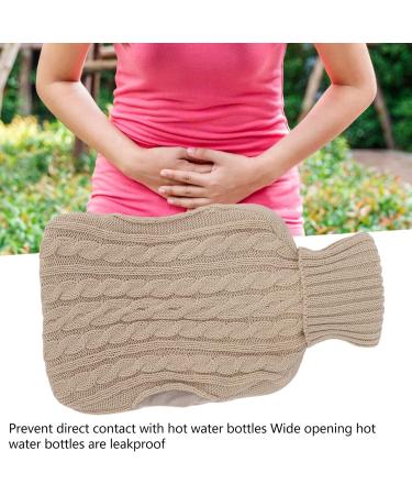 Buy Classic Hot Water Bottle & Comfortable Foot Warmer | Knitted Cover for Winter - Beige | International Shipping Available - Buy Online on GoSupps.com